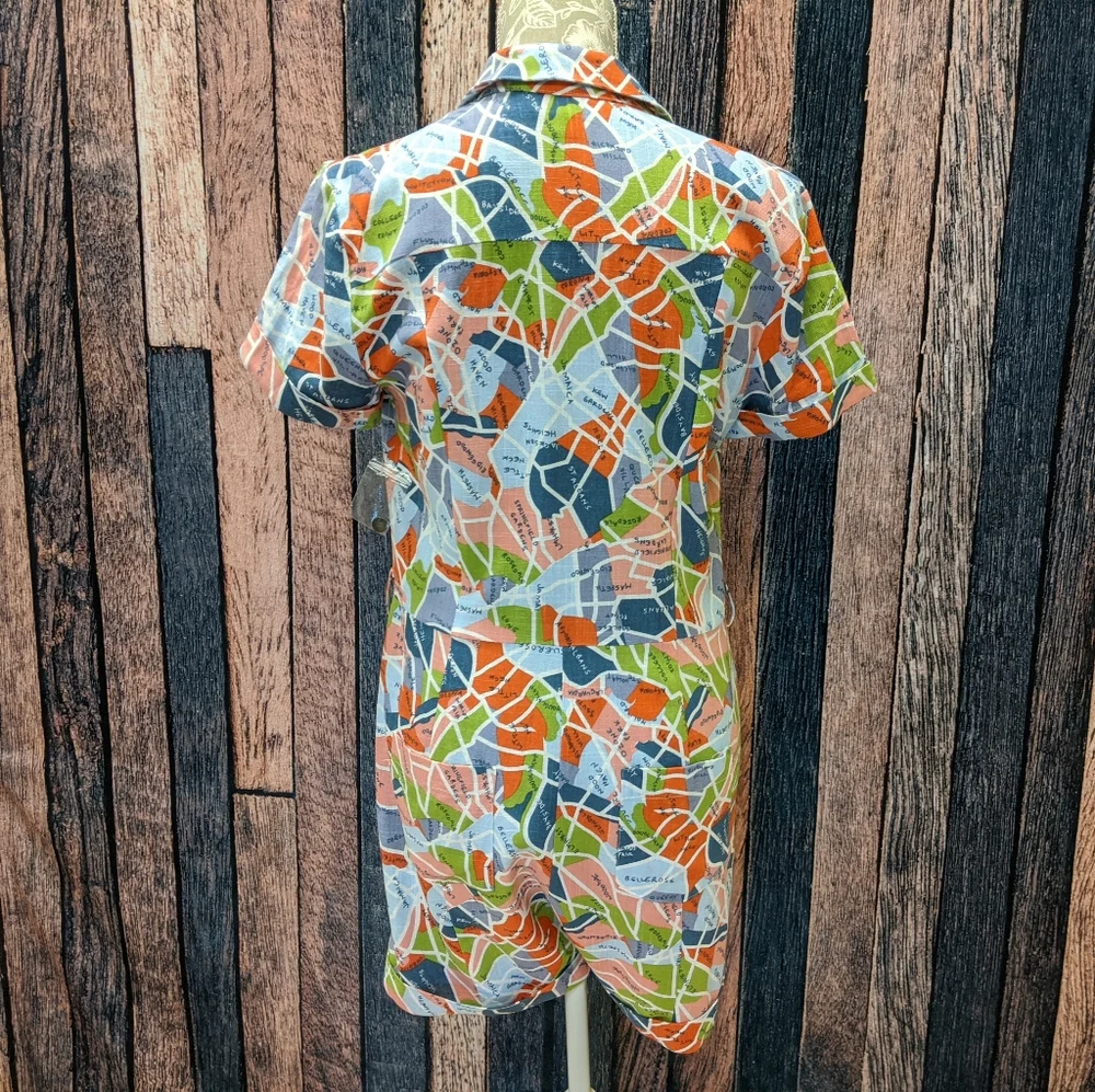 Modcloth Lighthearted Cartographer Romper - Picture 3 of 7